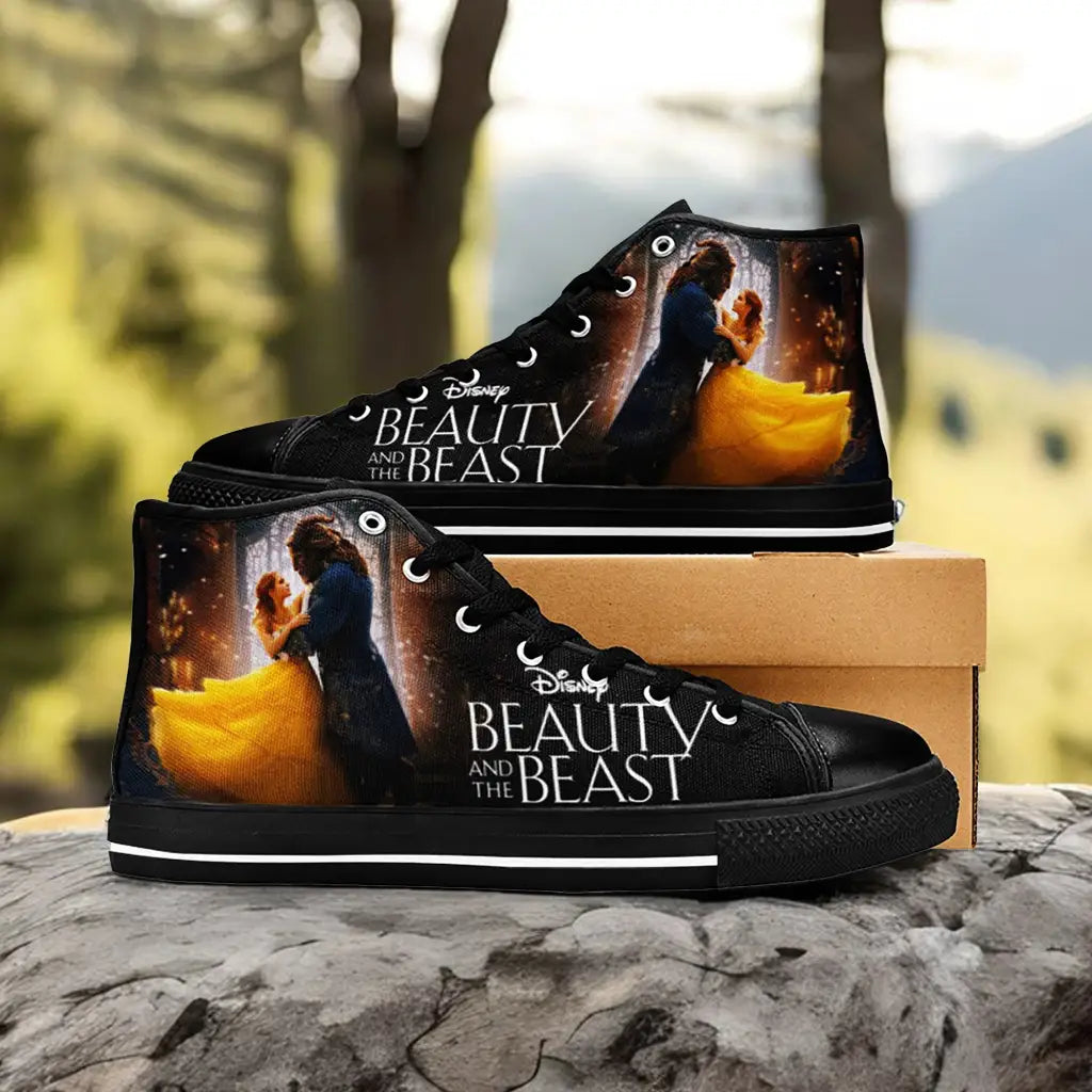 Princess Belle Beauty and the Beast Custom High Top Sneakers Shoes