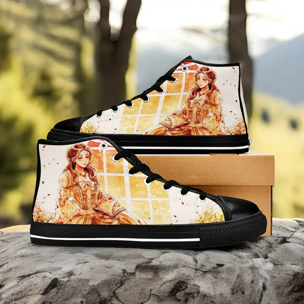 Princess Belle Beauty and the Beast Custom High Top Sneakers Shoes