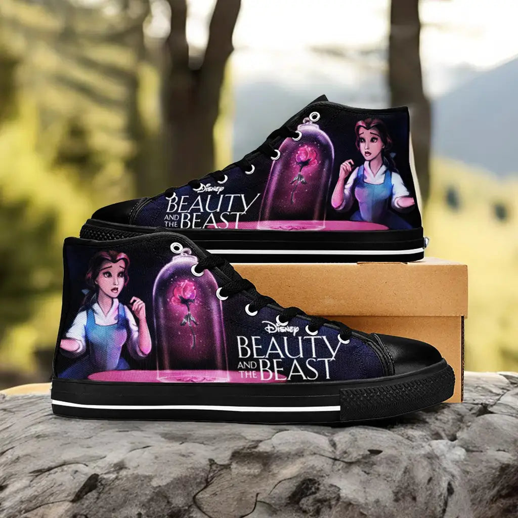 Princess Belle Beauty and the Beast Custom High Top Sneakers Shoes