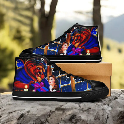 Princess Belle Beauty and the Beast Custom High Top Sneakers Shoes