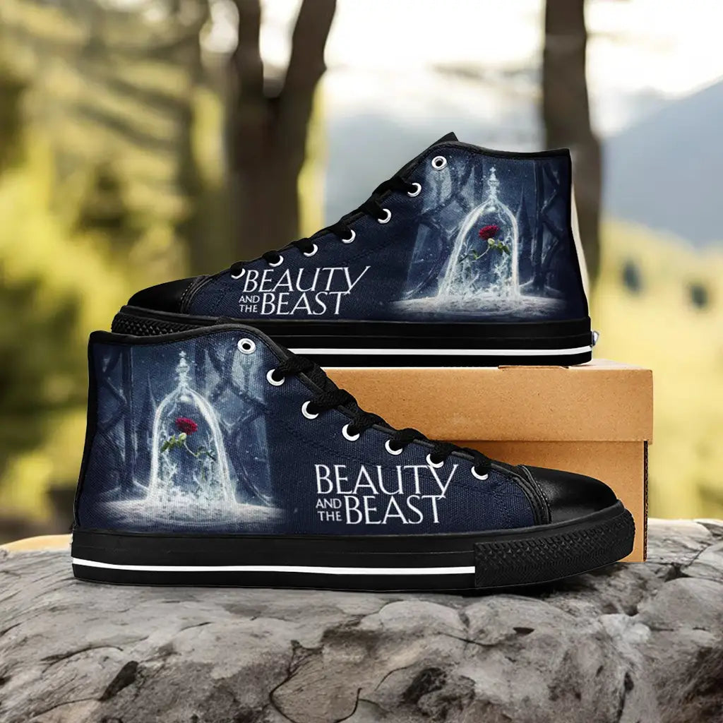 Princess Belle Beauty and the Beast Custom High Top Sneakers Shoes