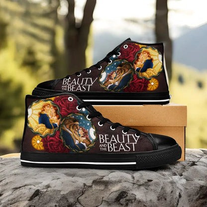 Princess Belle Beauty and the Beast Custom High Top Sneakers Shoes