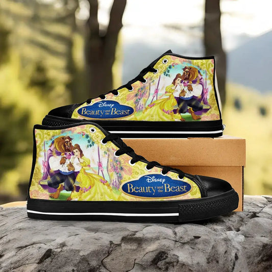 Princess Belle Beauty and the Beast Custom High Top Sneakers Shoes