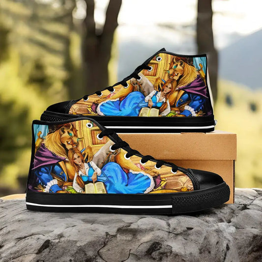 Princess Belle Beauty and the Beast Custom High Top Sneakers Shoes