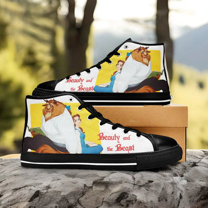 Princess Belle Beauty and the Beast Custom High Top Sneakers Shoes