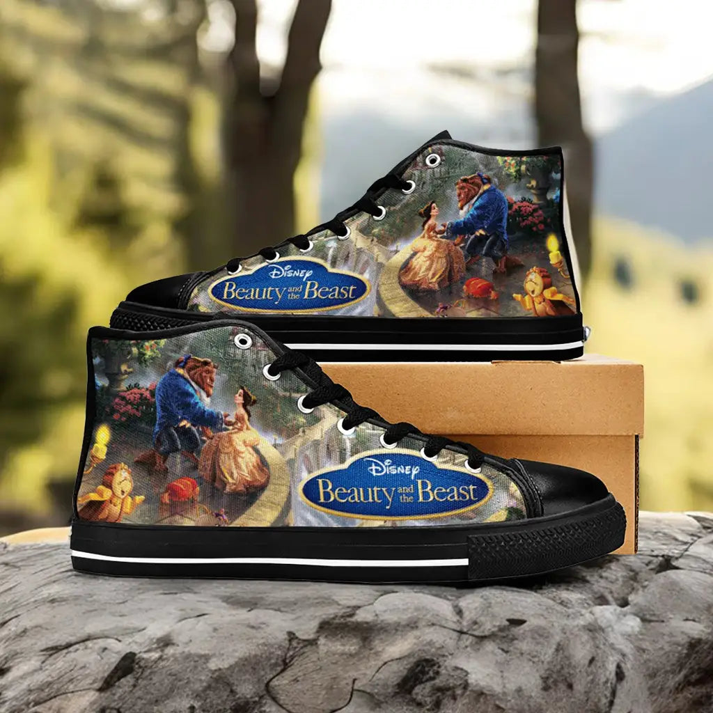 Princess Belle Beauty and the Beast Custom High Top Sneakers Shoes