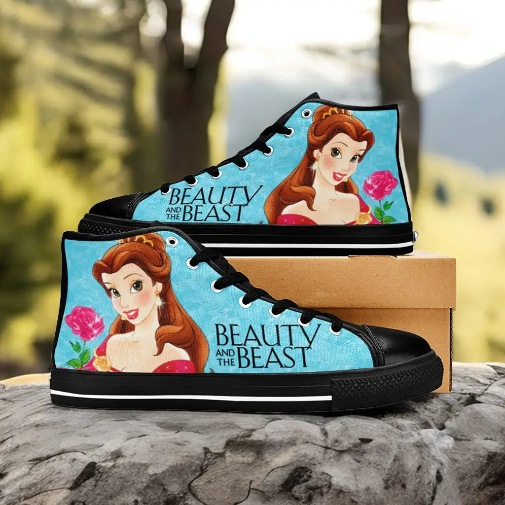 Princess Belle Beauty and the Beast Custom High Top Sneakers Shoes