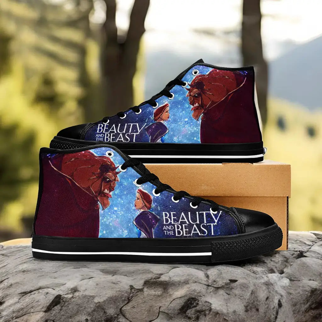 Princess Belle Beauty and the Beast Custom High Top Sneakers Shoes