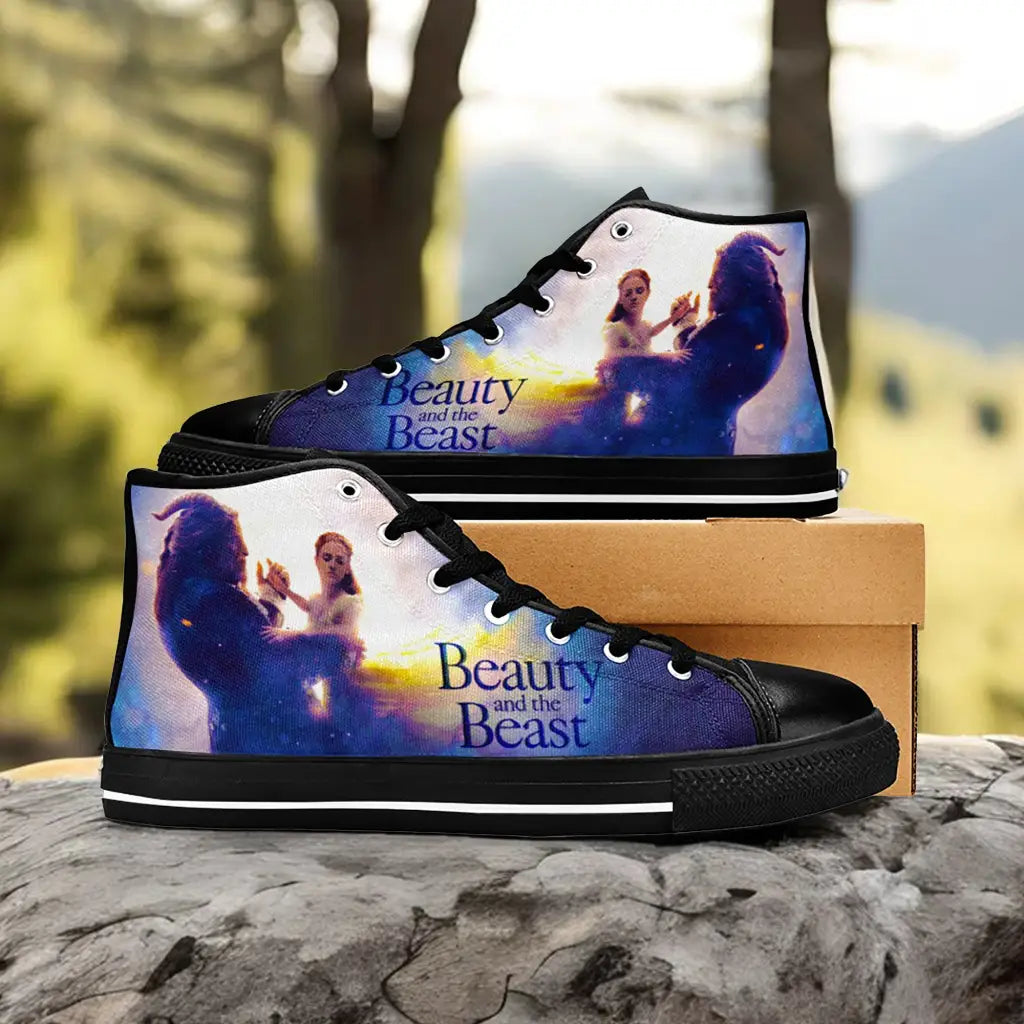 Princess Belle Beauty and the Beast Custom High Top Sneakers Shoes