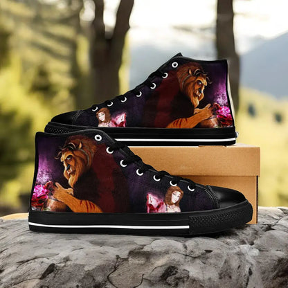 Princess Belle Beauty and the Beast Custom High Top Sneakers Shoes