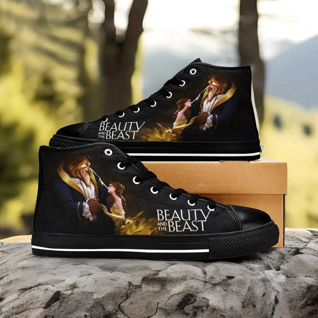 Princess Belle Beauty and the Beast Custom High Top Sneakers Shoes