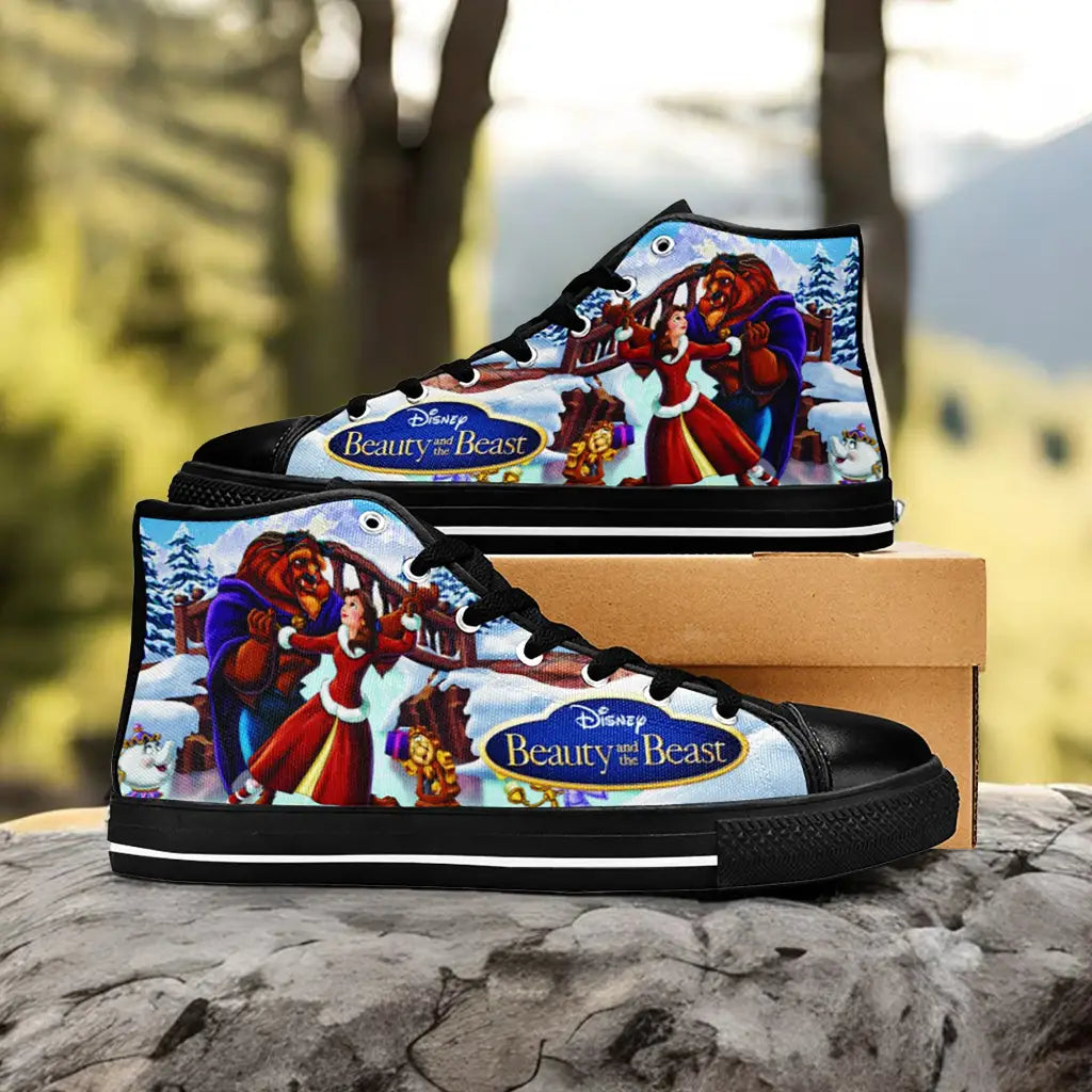 Princess Belle Beauty and the Beast Custom High Top Sneakers Shoes