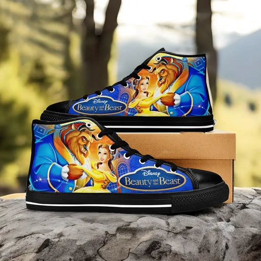 Princess Belle Beauty and the Beast Custom High Top Sneakers Shoes