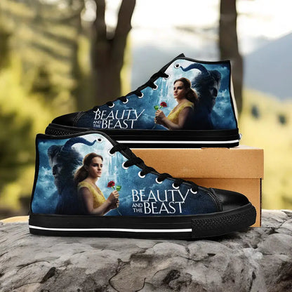 Princess Belle Beauty and the Beast Custom High Top Sneakers Shoes