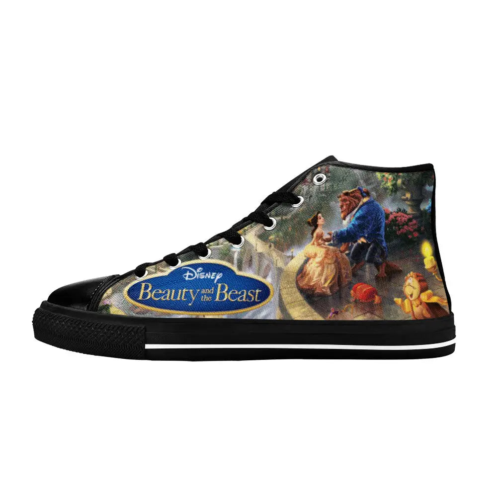 Princess Belle Beauty and the Beast Custom High Top Sneakers Shoes