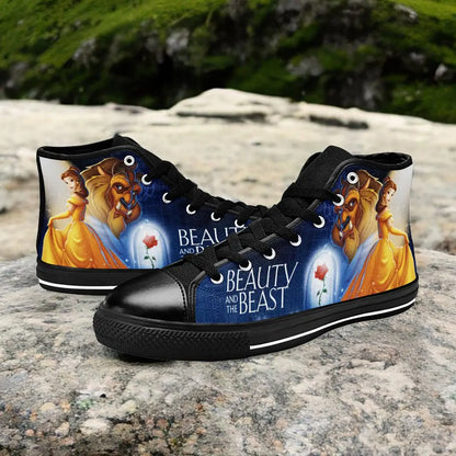 Princess Belle Beauty and the Beast Custom High Top Sneakers Shoes