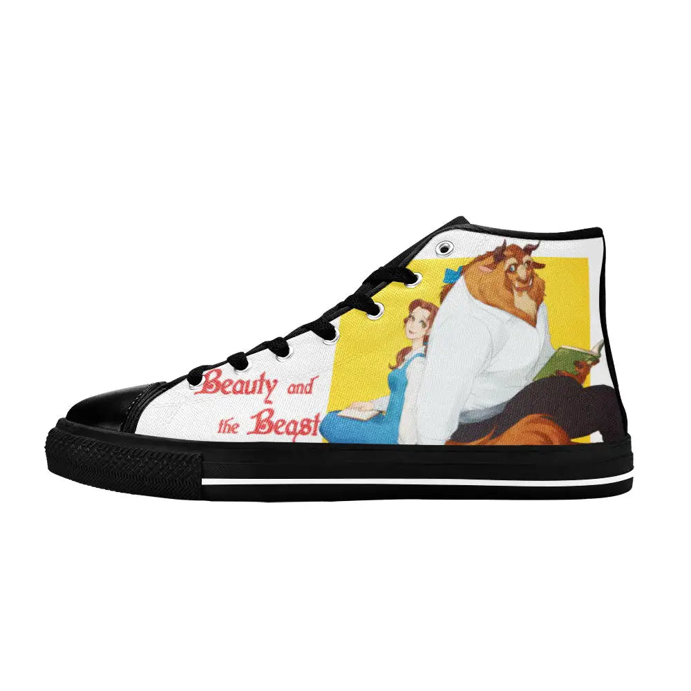 Princess Belle Beauty and the Beast Custom High Top Sneakers Shoes