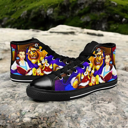 Princess Belle Beauty and the Beast Custom High Top Sneakers Shoes