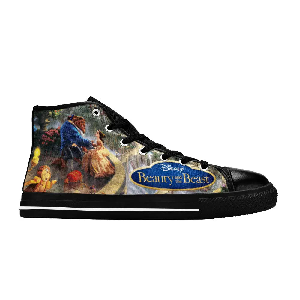 Princess Belle Beauty and the Beast Custom High Top Sneakers Shoes