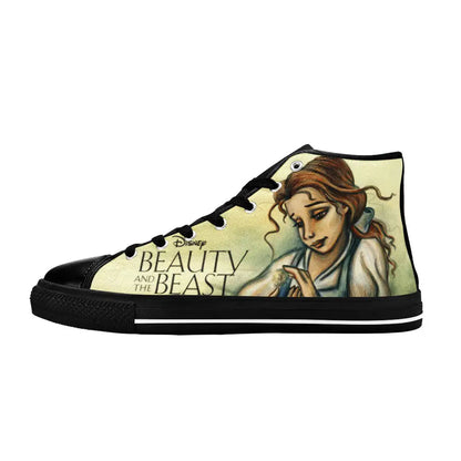 Princess Belle Beauty and the Beast Custom High Top Sneakers Shoes