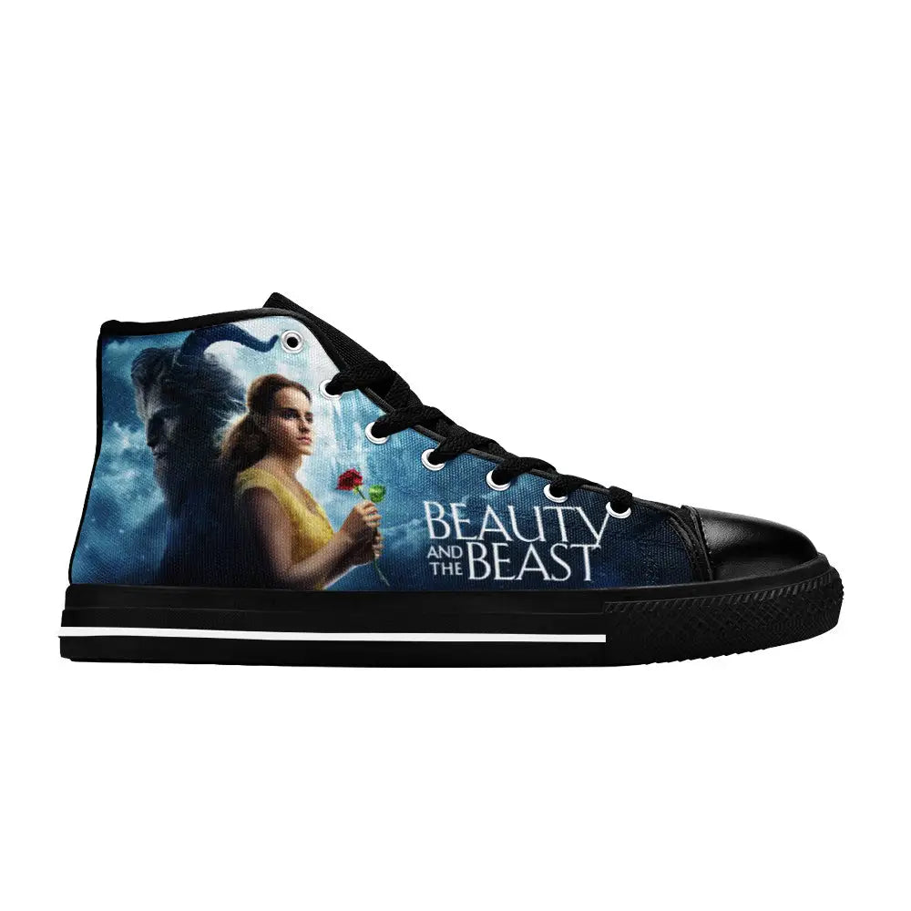 Princess Belle Beauty and the Beast Custom High Top Sneakers Shoes