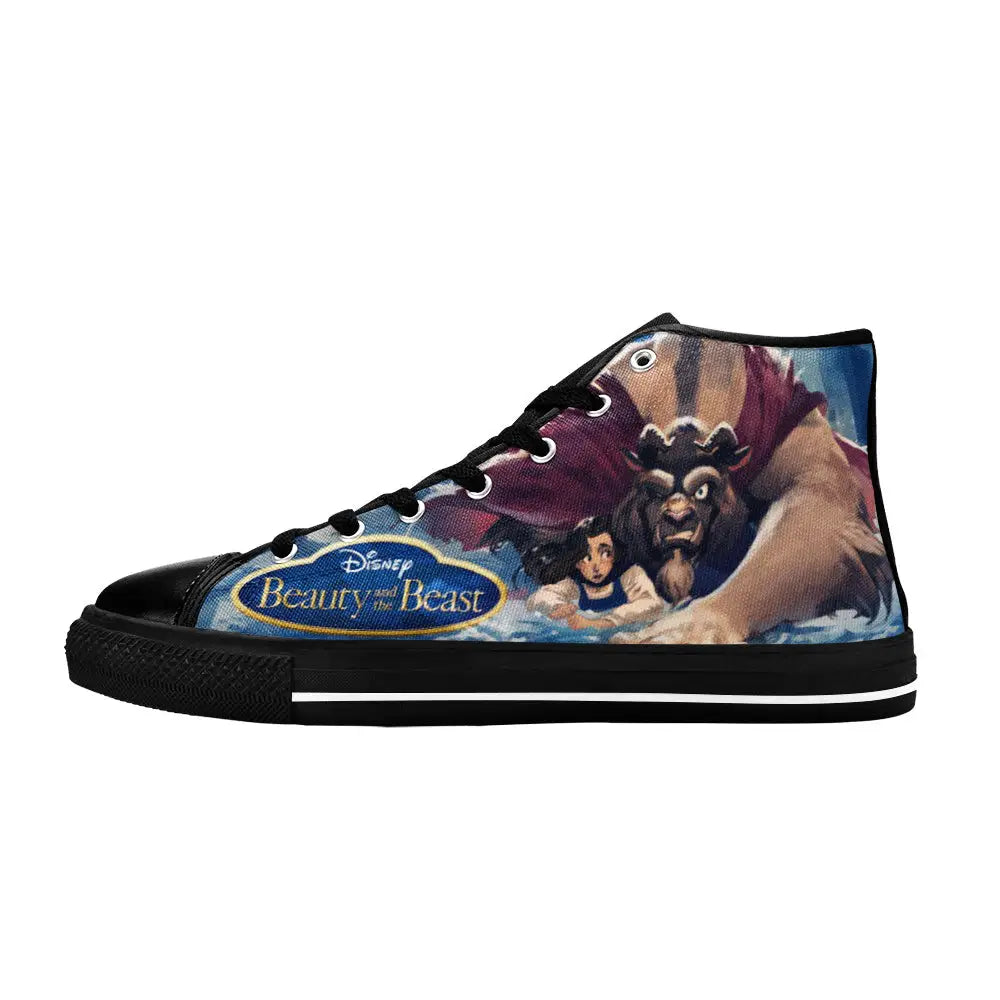 Princess Belle Beauty and the Beast Custom High Top Sneakers Shoes