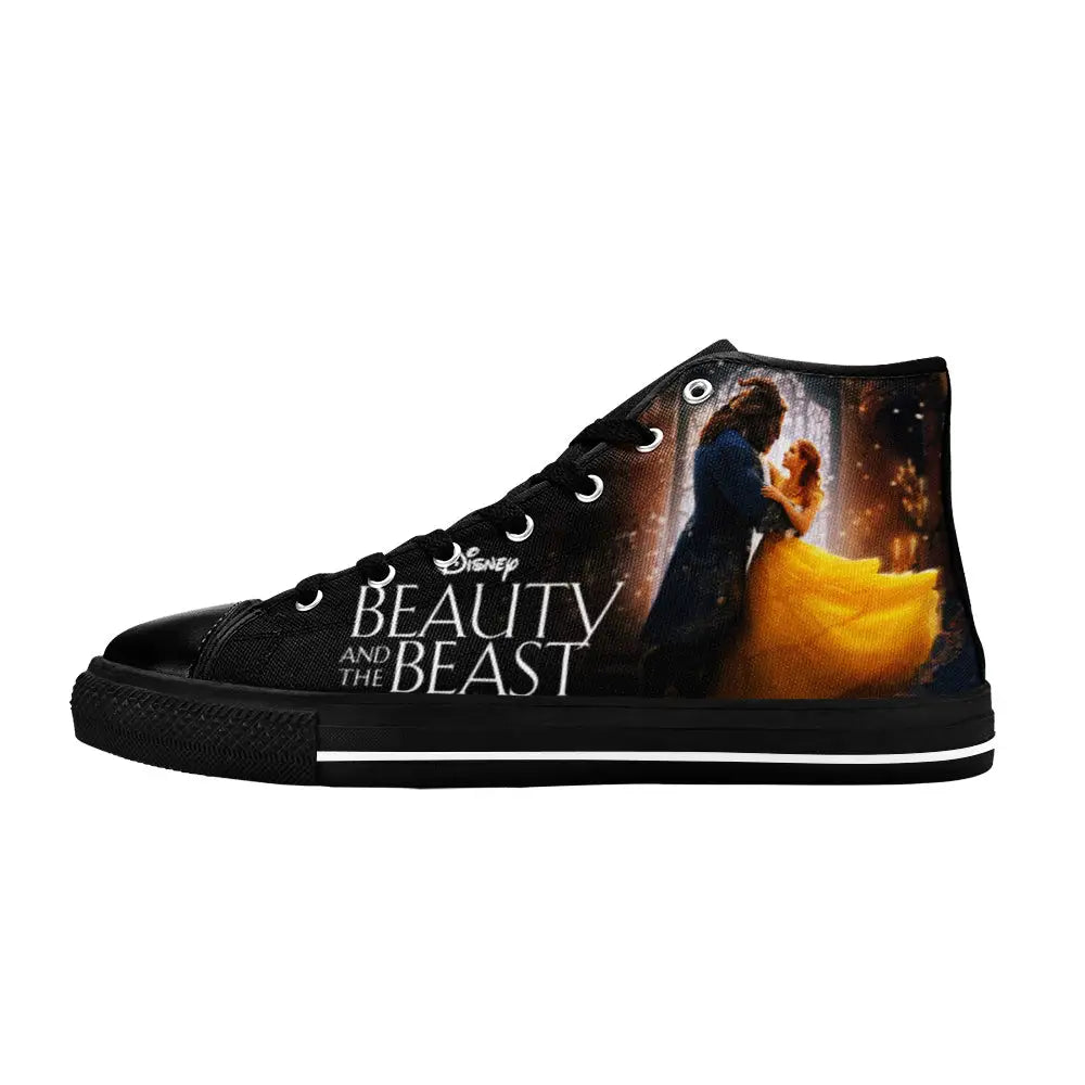 Princess Belle Beauty and the Beast Custom High Top Sneakers Shoes