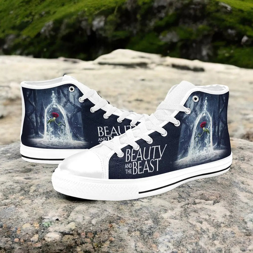 Princess Belle Beauty and the Beast Custom High Top Sneakers Shoes