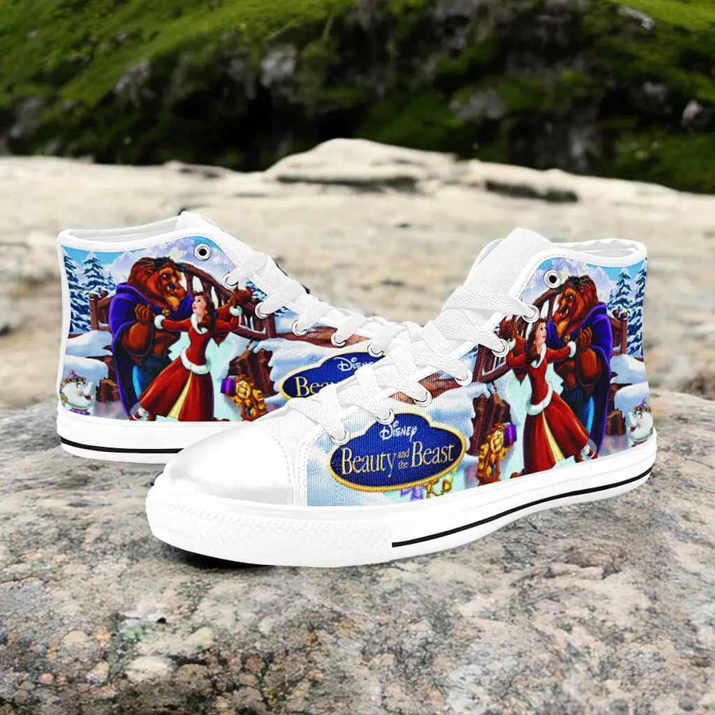 Princess Belle Beauty and the Beast Custom High Top Sneakers Shoes