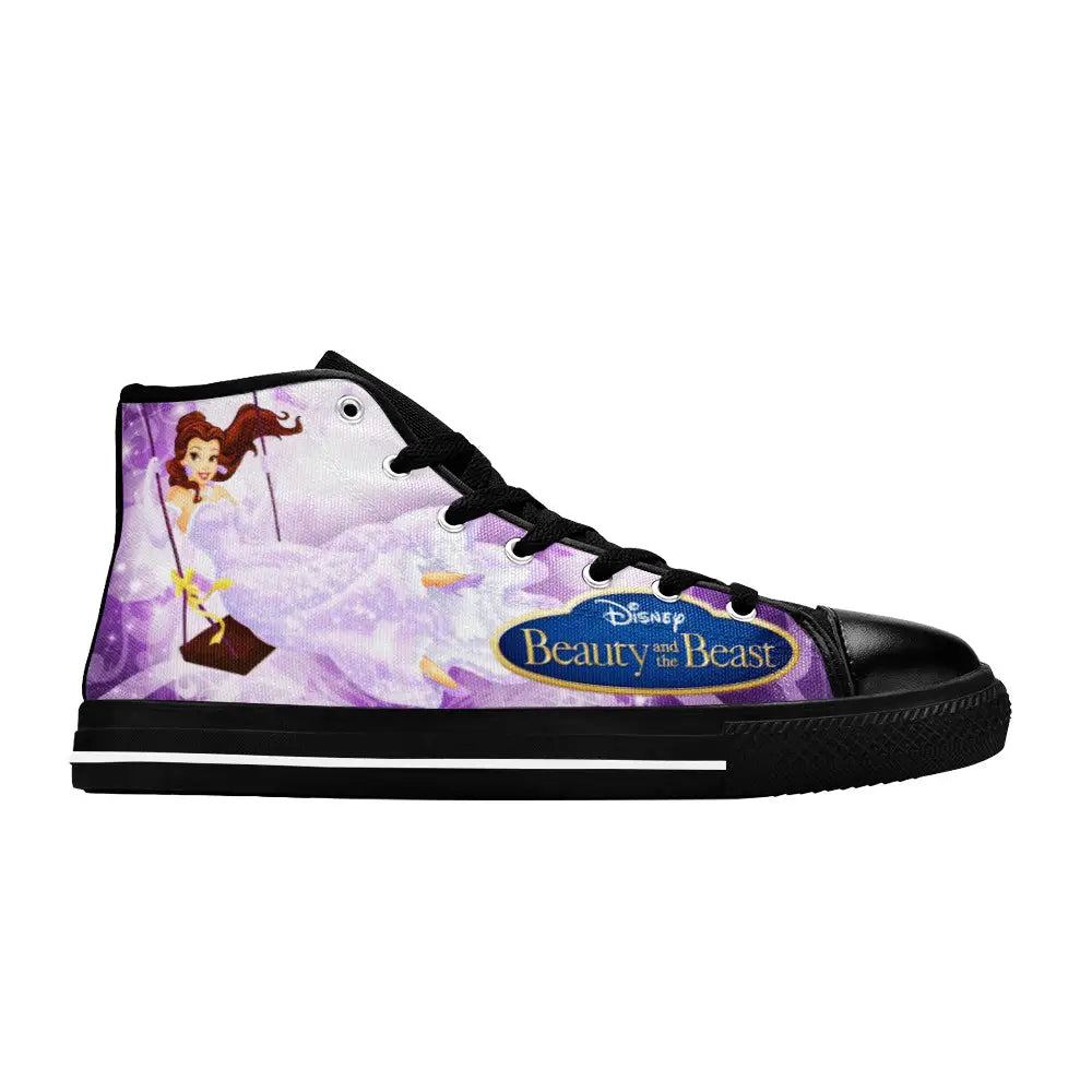 Princess Belle Beauty and the Beast Custom High Top Sneakers Shoes