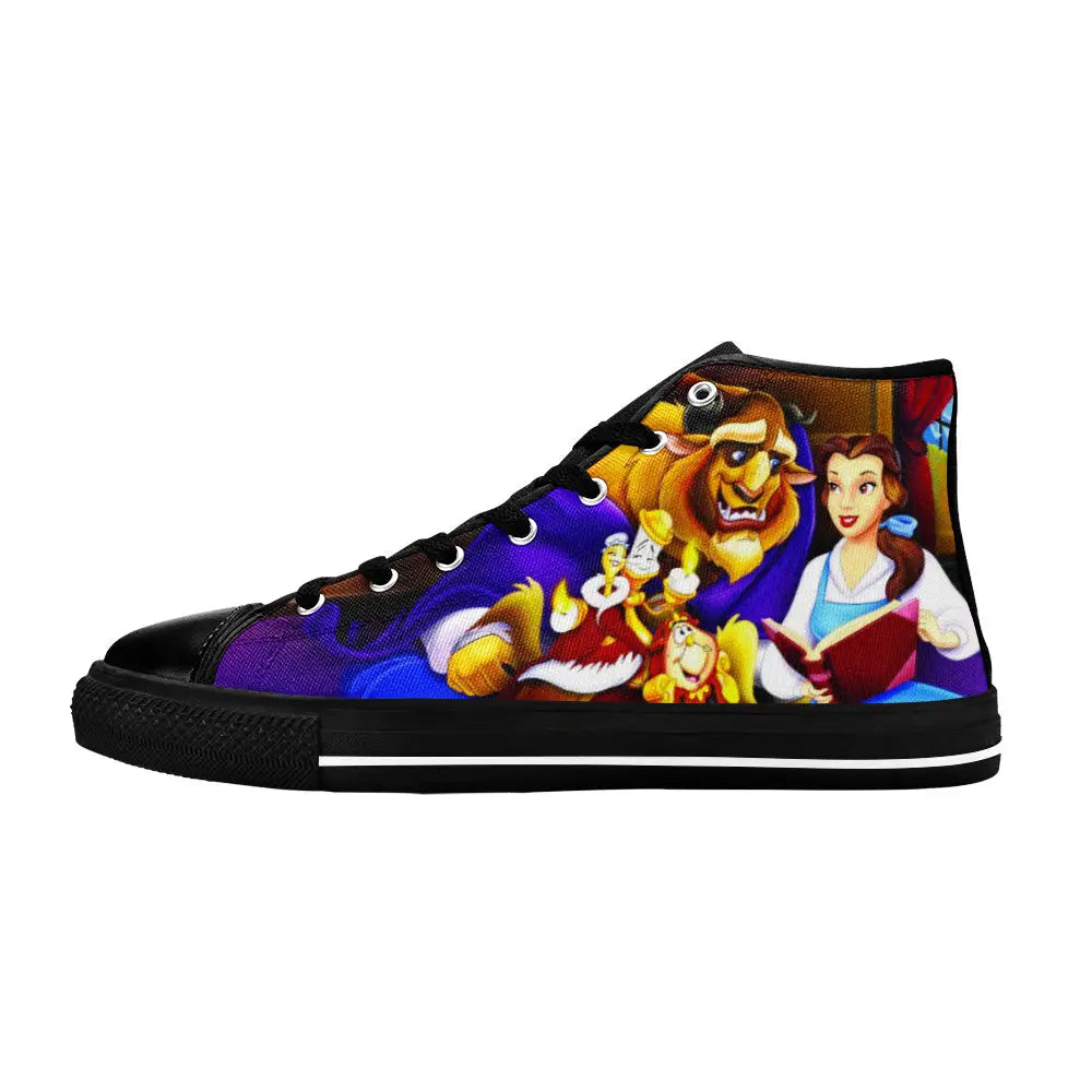 Princess Belle Beauty and the Beast Custom High Top Sneakers Shoes