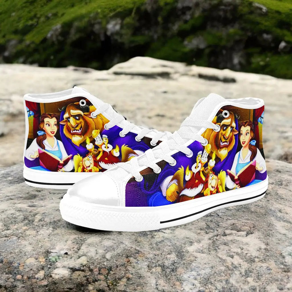 Princess Belle Beauty and the Beast Custom High Top Sneakers Shoes