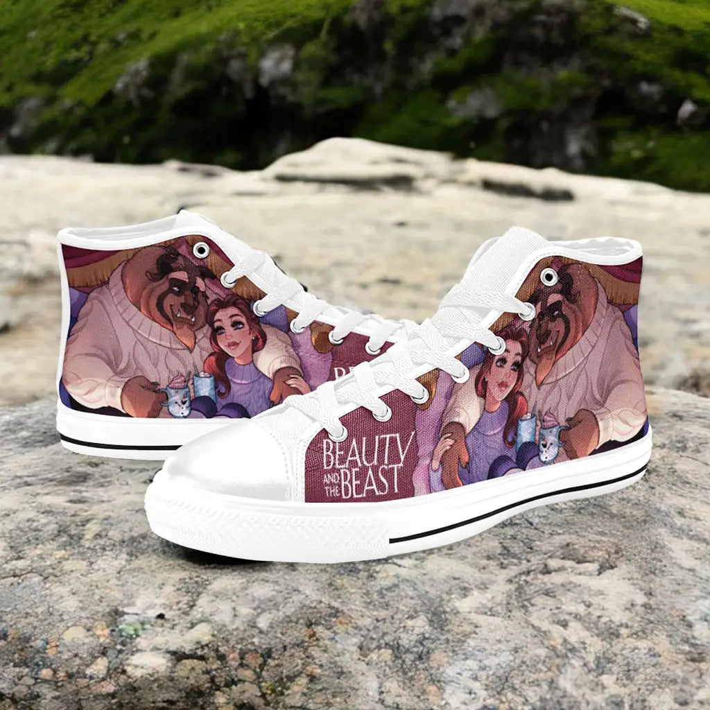 Princess Belle Beauty and the Beast Custom High Top Sneakers Shoes