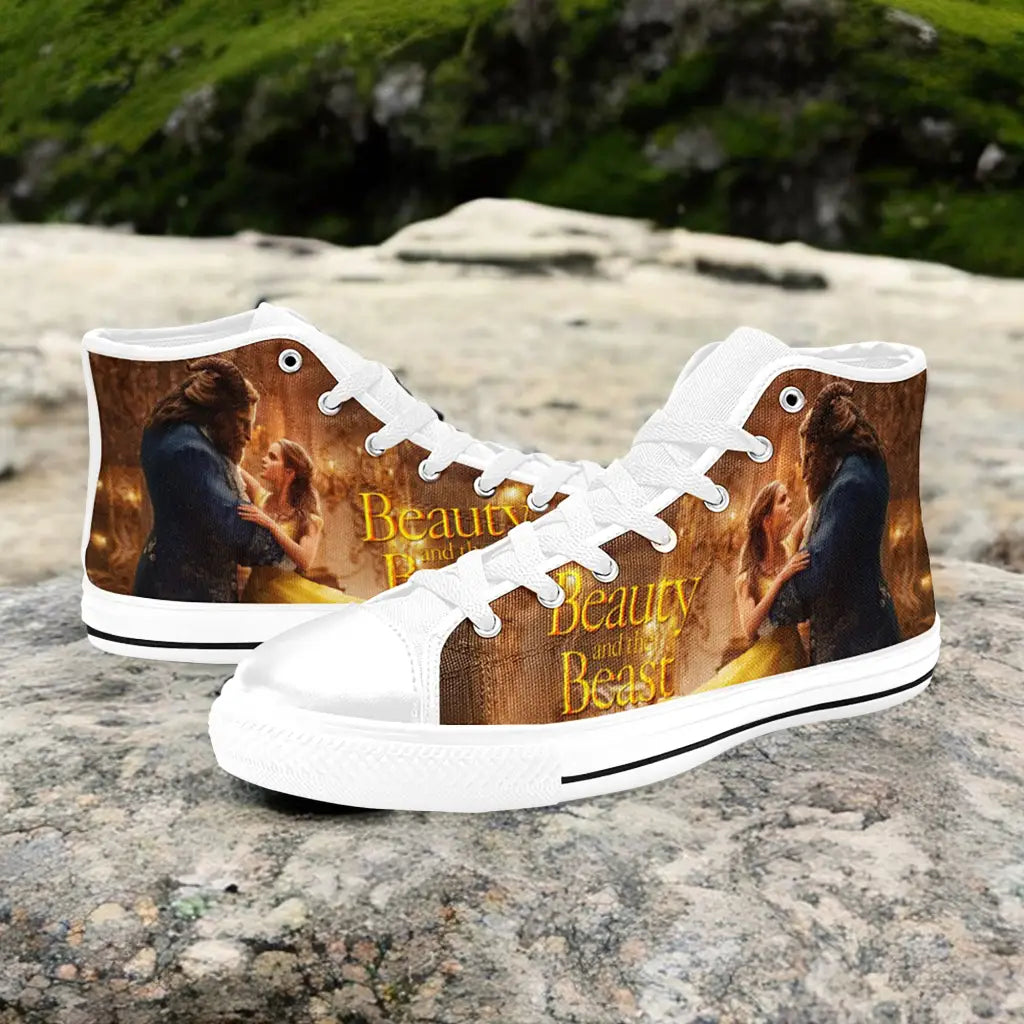 Princess Belle Beauty and the Beast Custom High Top Sneakers Shoes