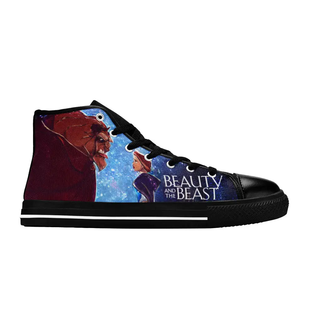 Princess Belle Beauty and the Beast Custom High Top Sneakers Shoes