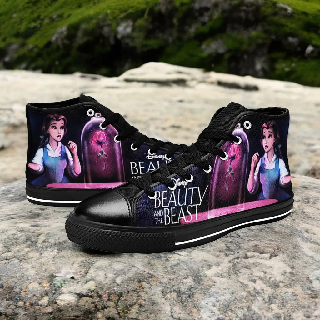 Princess Belle Beauty and the Beast Custom High Top Sneakers Shoes