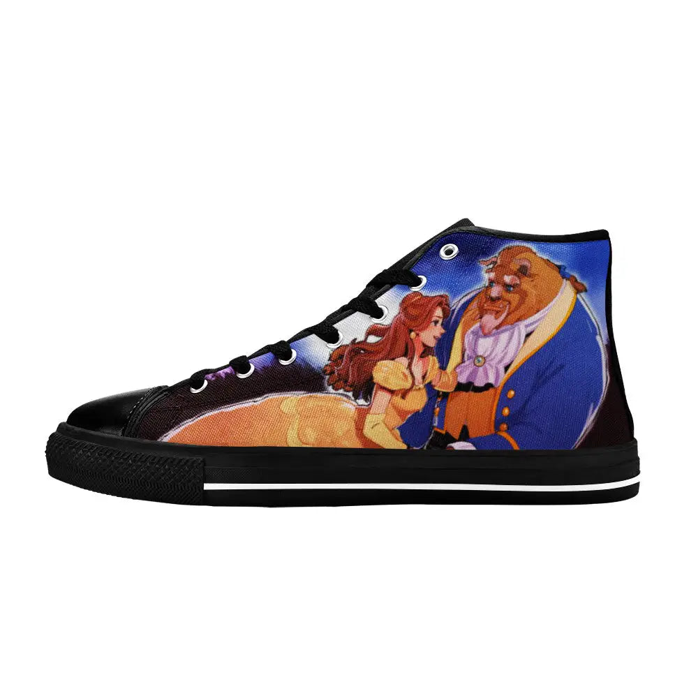 Princess Belle Beauty and the Beast Custom High Top Sneakers Shoes