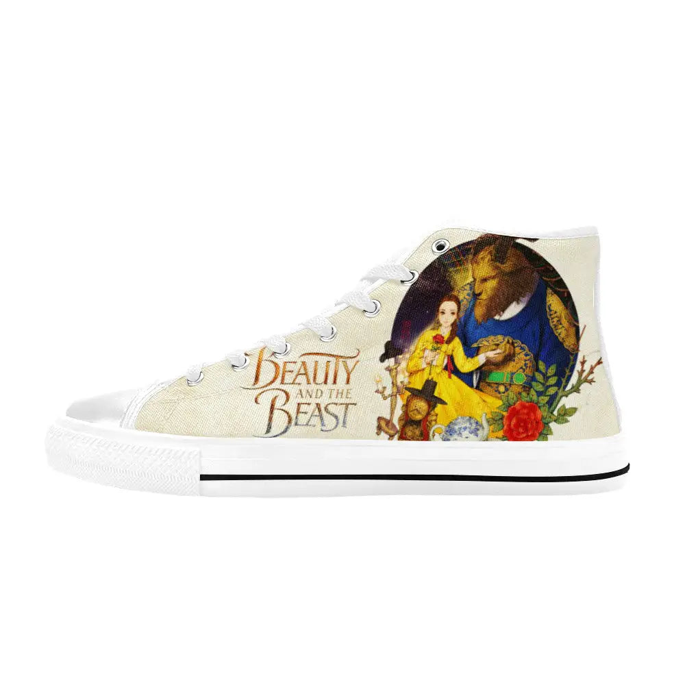 Princess Belle Beauty and the Beast Custom High Top Sneakers Shoes