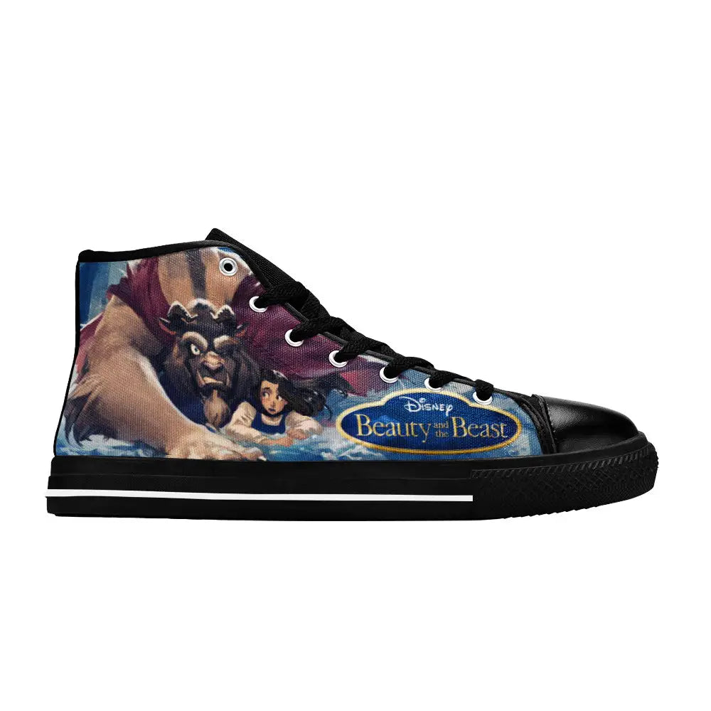 Princess Belle Beauty and the Beast Custom High Top Sneakers Shoes