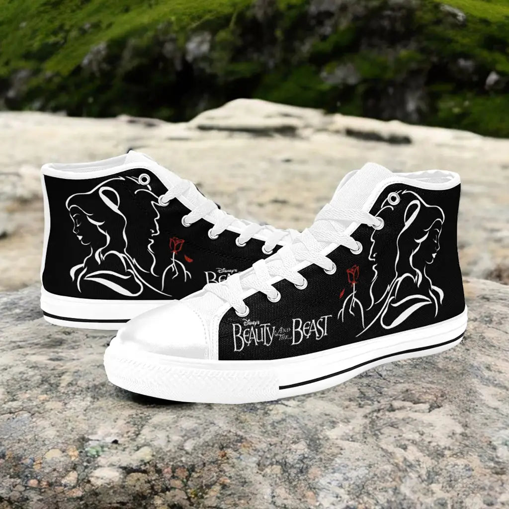 Princess Belle Beauty and the Beast Custom High Top Sneakers Shoes