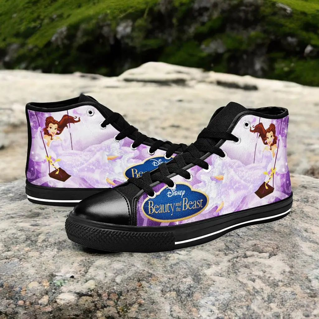 Princess Belle Beauty and the Beast Custom High Top Sneakers Shoes