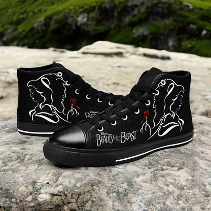 Princess Belle Beauty and the Beast Custom High Top Sneakers Shoes