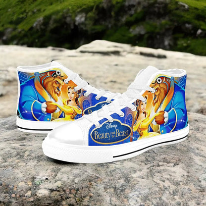 Princess Belle Beauty and the Beast Custom High Top Sneakers Shoes