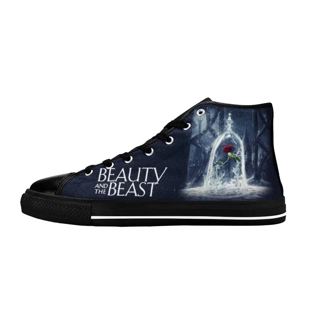 Princess Belle Beauty and the Beast Custom High Top Sneakers Shoes