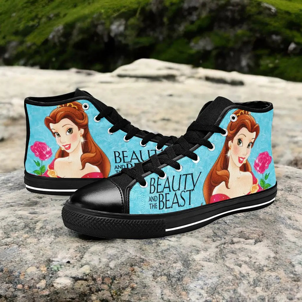 Princess Belle Beauty and the Beast Custom High Top Sneakers Shoes