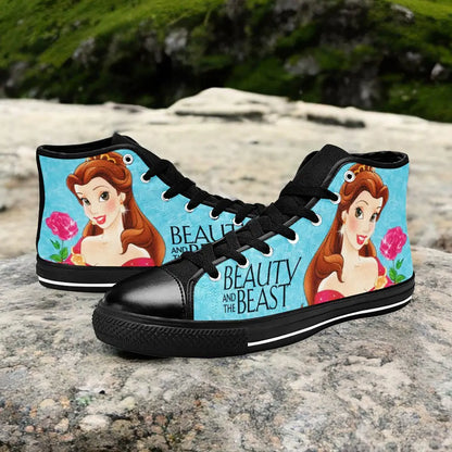 Princess Belle Beauty and the Beast Custom High Top Sneakers Shoes