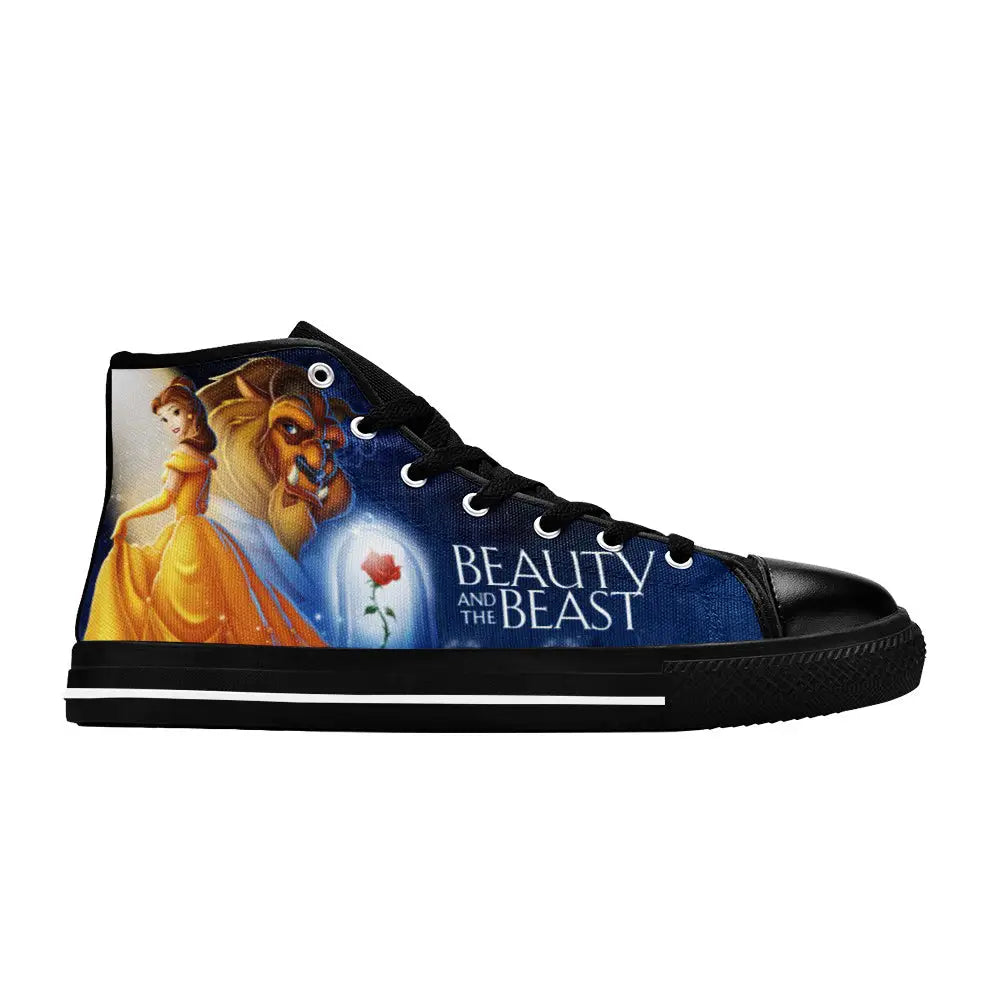 Princess Belle Beauty and the Beast Custom High Top Sneakers Shoes