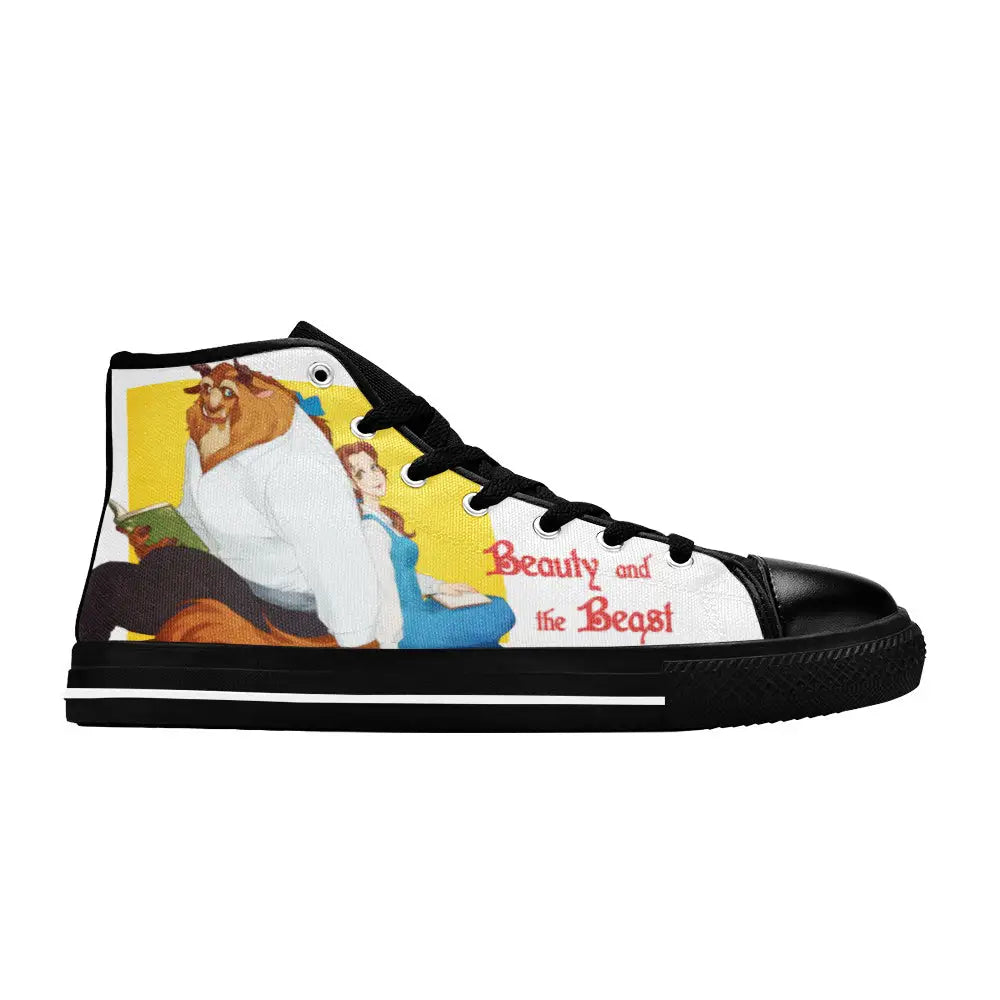 Princess Belle Beauty and the Beast Custom High Top Sneakers Shoes