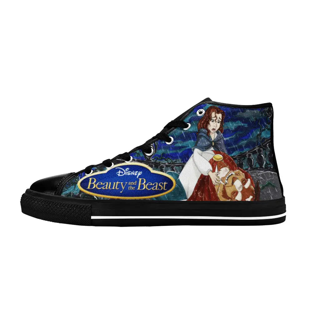 Princess Belle Beauty and the Beast Custom High Top Sneakers Shoes