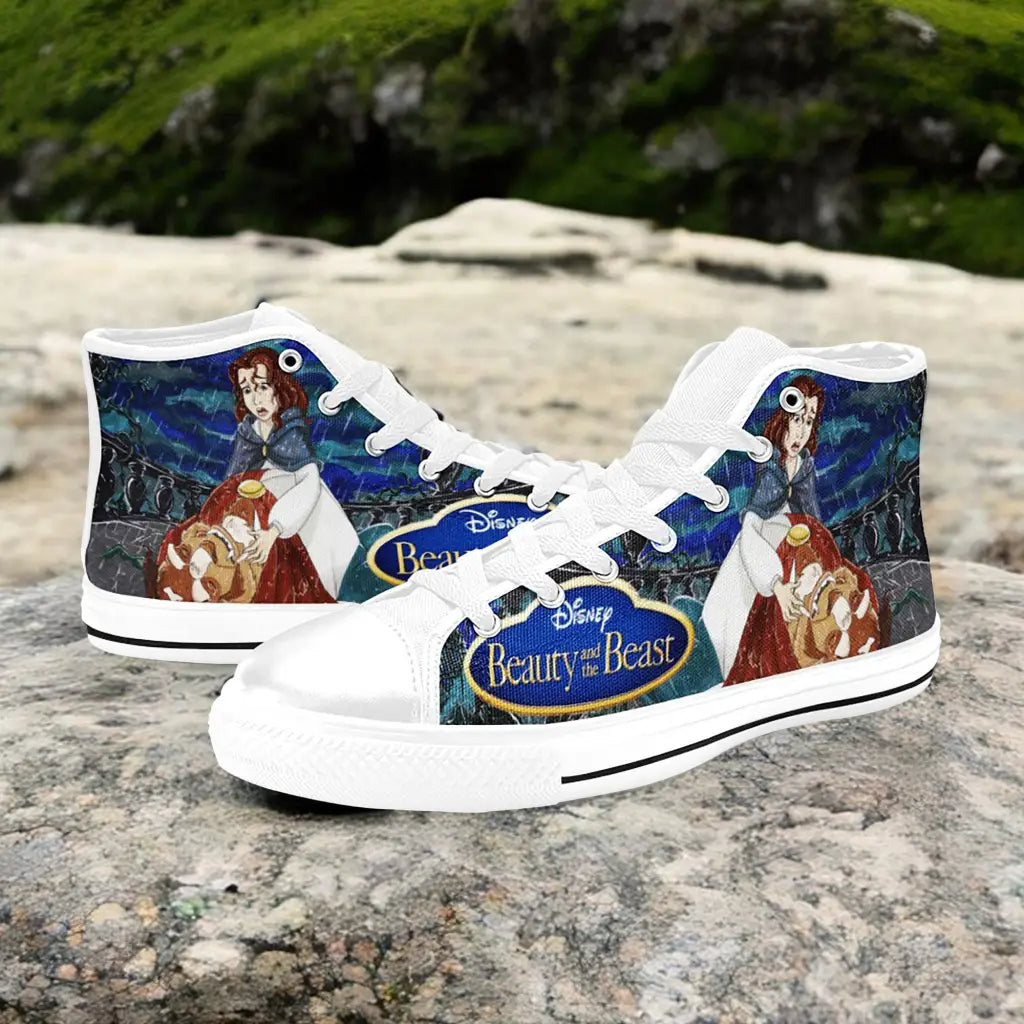 Princess Belle Beauty and the Beast Custom High Top Sneakers Shoes